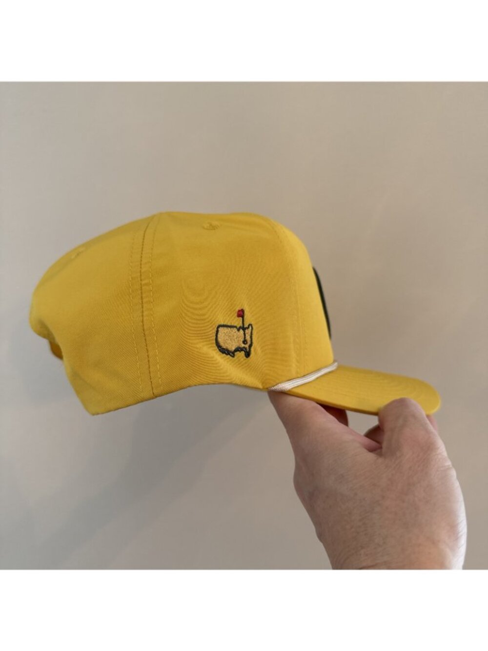 Masters Golf 2026 Hat SnapBack In Hand Patch Embroidered Mustard Yellow - Picture 3 of 7